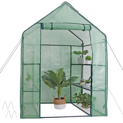 6 Shelves Walk-In Greenhouse Garden House Plants Flowers Green Plant Insulation