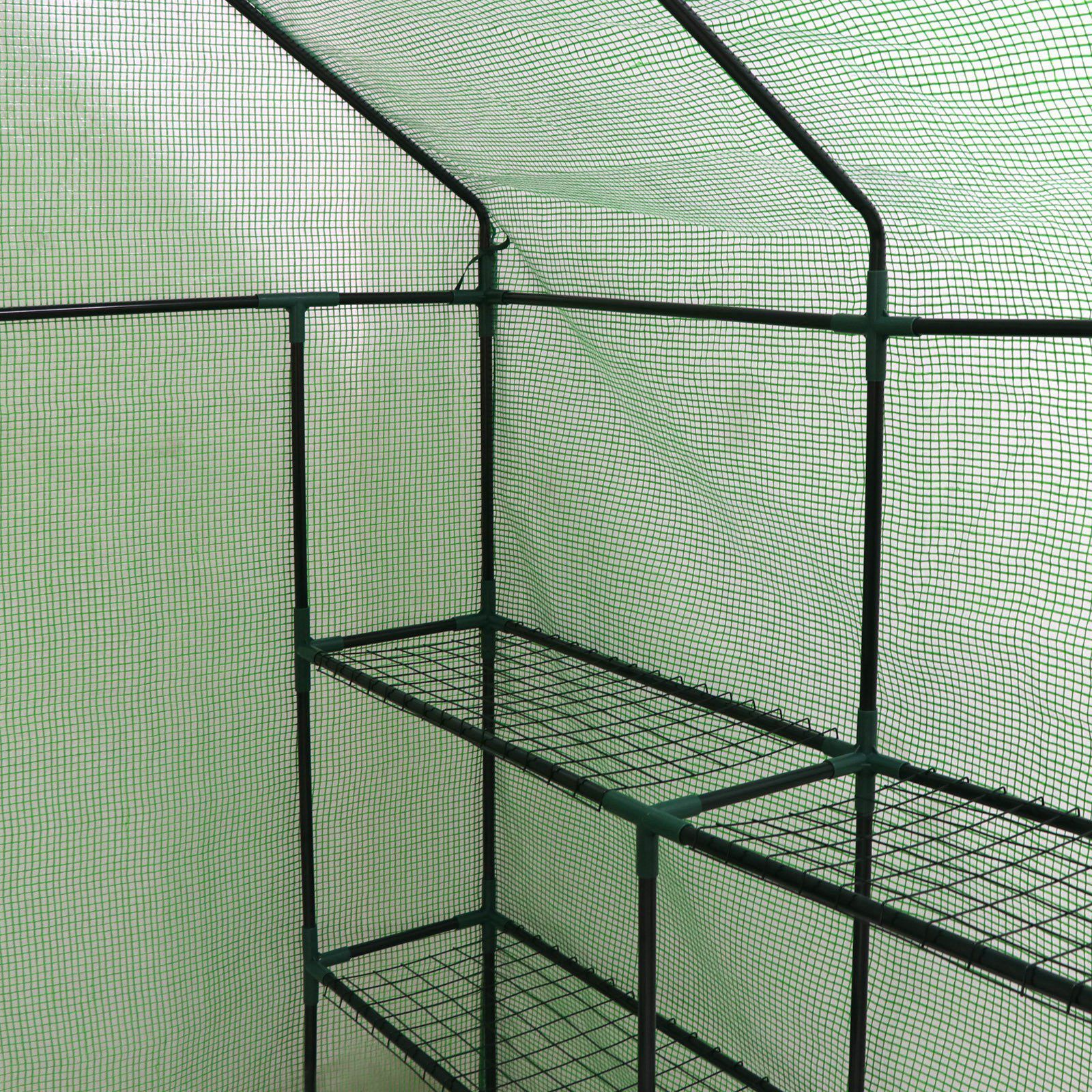 8 Shelves Walk-In Greenhouse Garden House Plants Flowers Green Plant Insulation