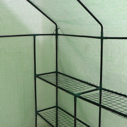 8 Shelves Walk-In Greenhouse Garden House Plants Flowers Green Plant Insulation