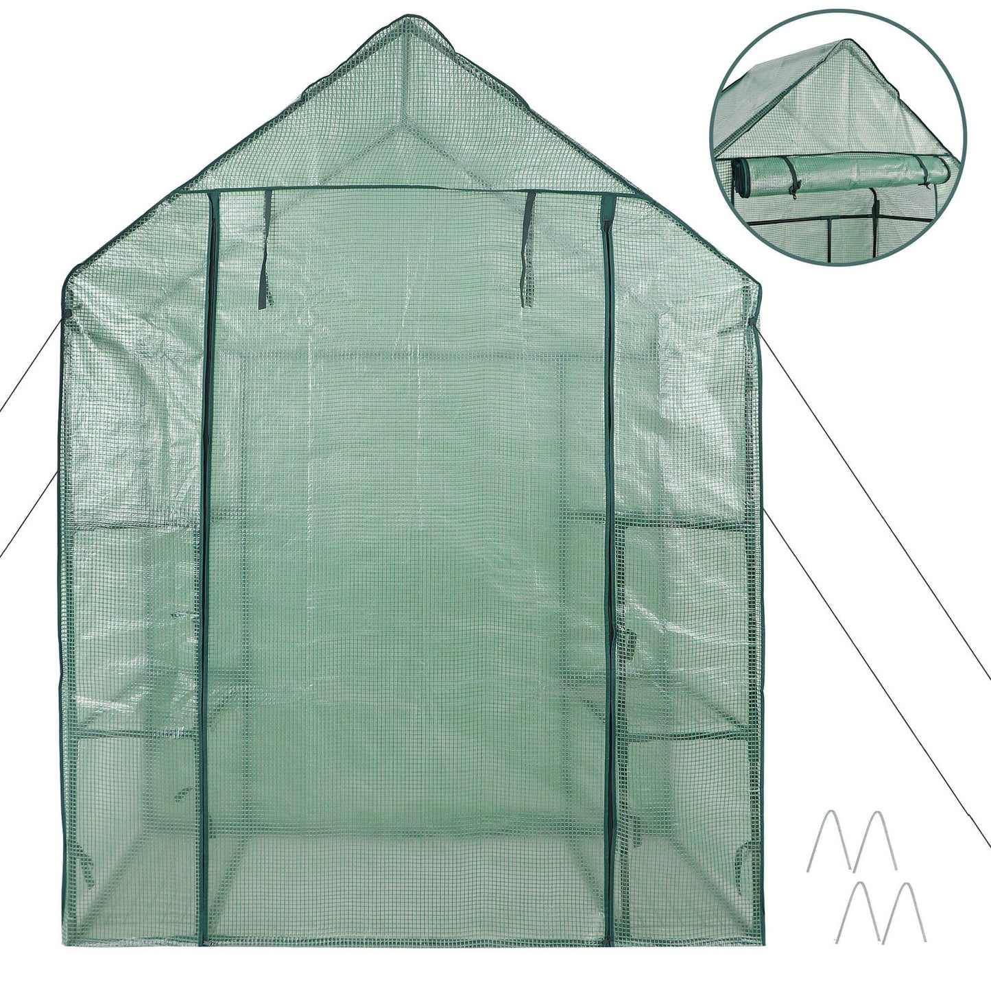 6 Shelves Walk-In Greenhouse Garden House Plants Flowers Green Plant Insulation