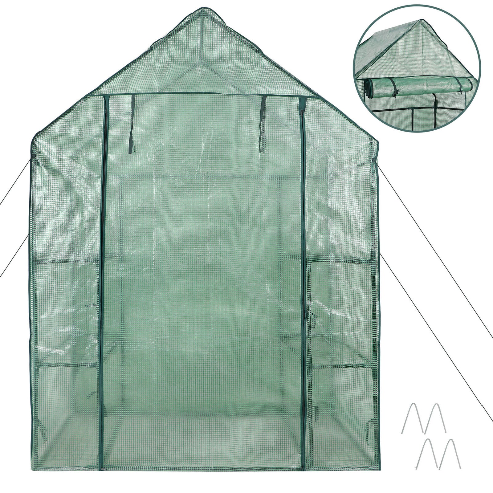 6 Shelves Walk-In Greenhouse Garden House Plants Flowers Green Plant Insulation