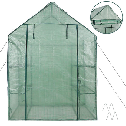 6 Shelves Walk-In Greenhouse Garden House Plants Flowers Green Plant Insulation