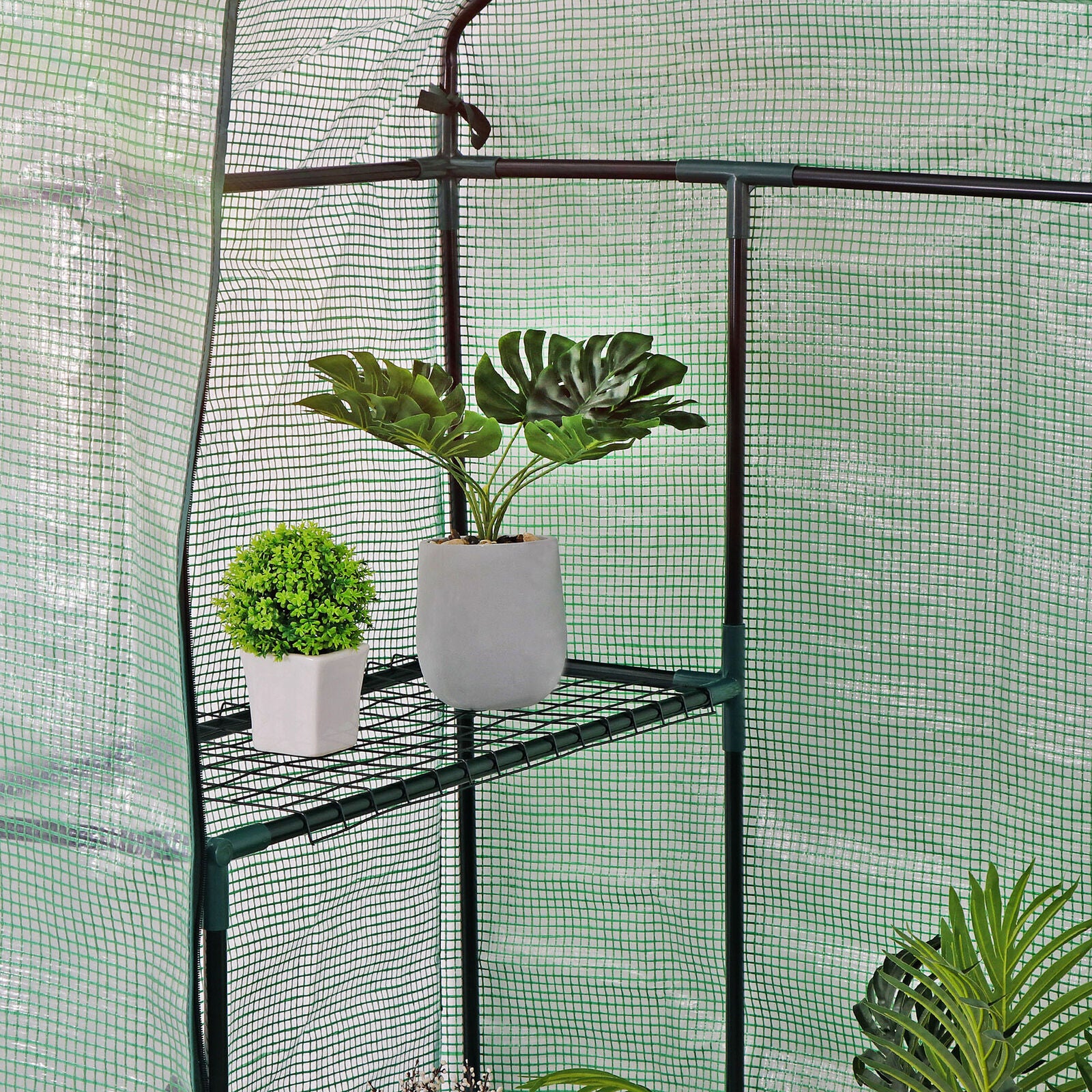 6 Shelves Walk-In Greenhouse Garden House Plants Flowers Green Plant Insulation