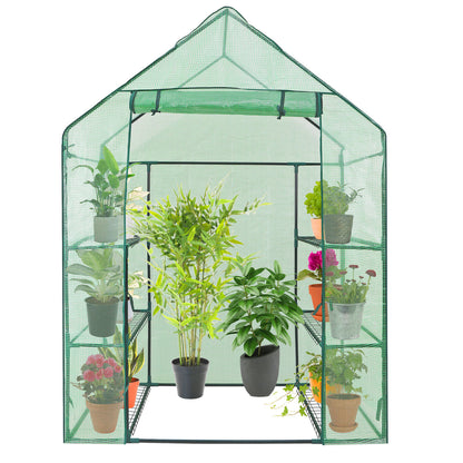 6 Shelves Walk-In Greenhouse Garden House Plants Flowers Green Plant Insulation