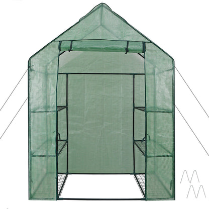 6 Shelves Walk-In Greenhouse Garden House Plants Flowers Green Plant Insulation