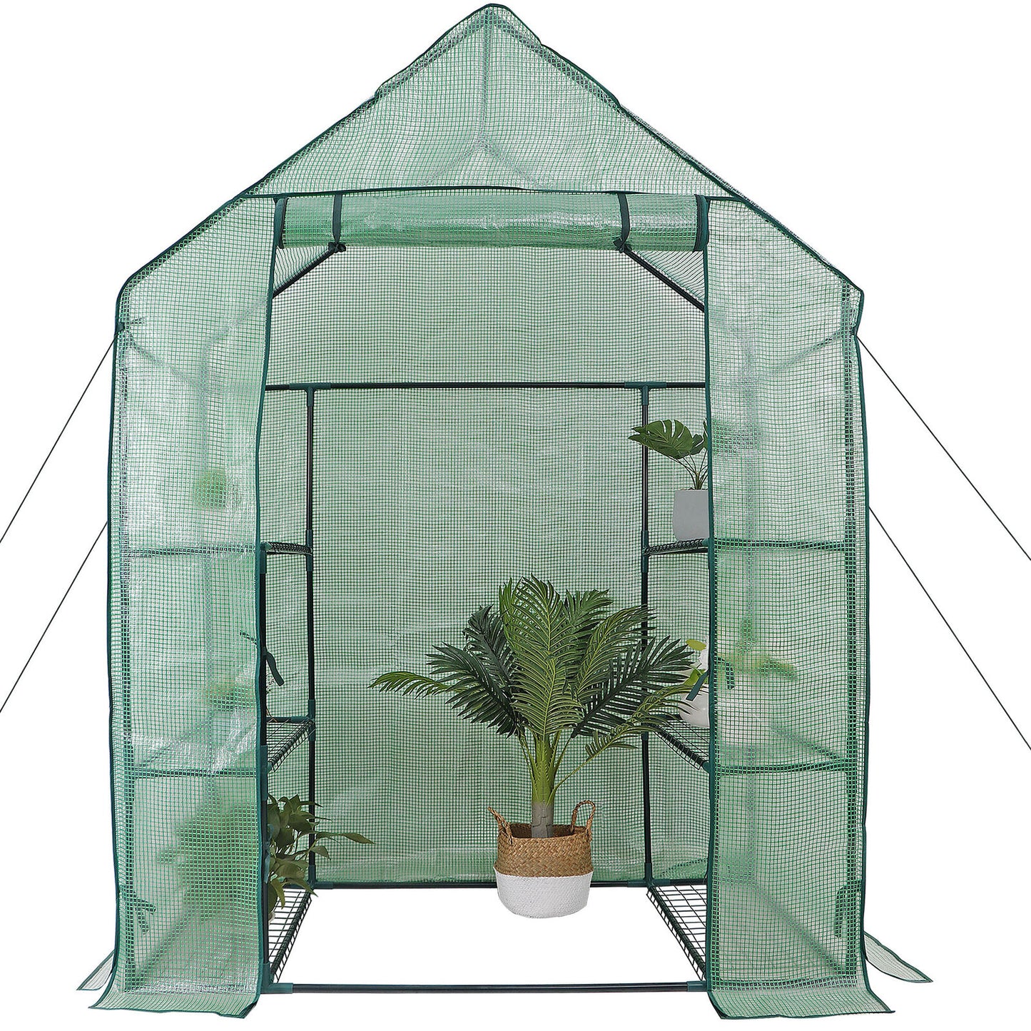 6 Shelves Walk-In Greenhouse Garden House Plants Flowers Green Plant Insulation