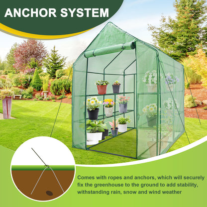 8 Shelves Walk-In Greenhouse Garden House Plants Flowers Green Plant Insulation