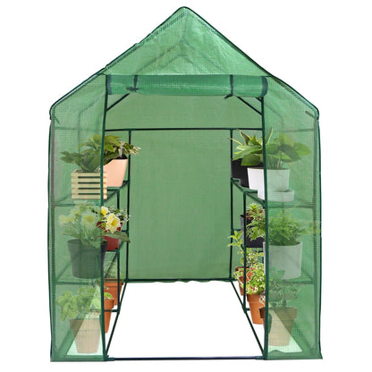 8 Shelves Walk-In Greenhouse Garden House Plants Flowers Green Plant Insulation